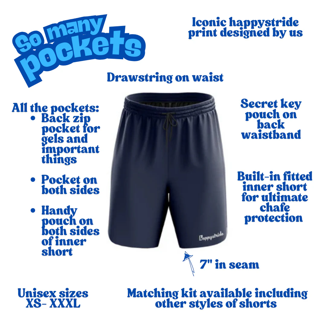 'Basic b*tch'' navy blue fitness shorts (7") - Image 2