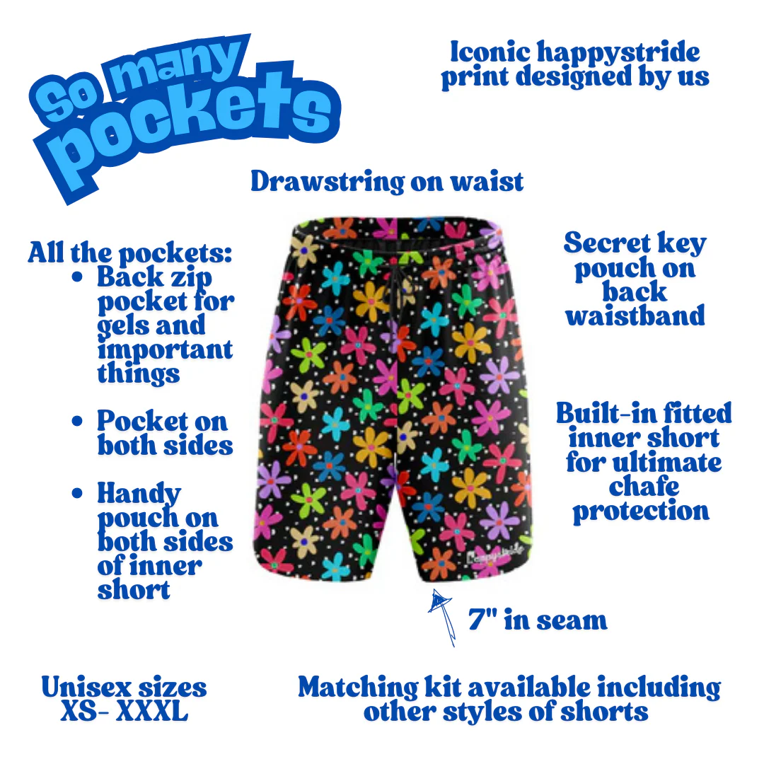 "Pretty petal" fitness shorts (7") - Image 2