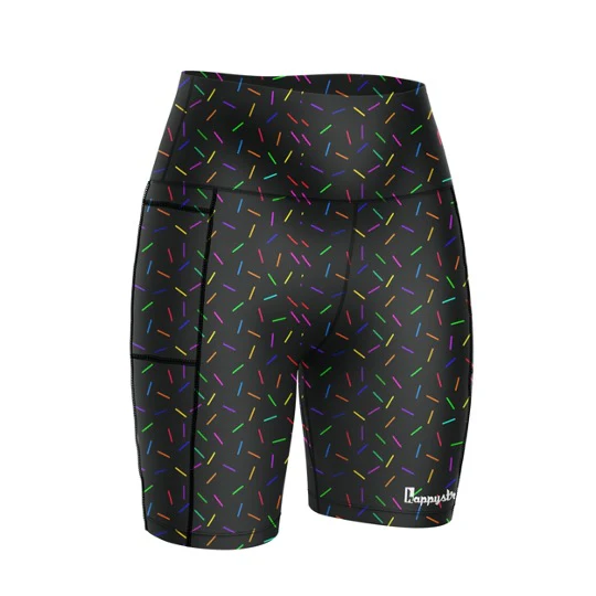 "Sprinkle-of-joy'' black fitted shorts - Image 5